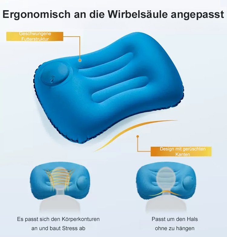 Aufblasbares U-förmiges Kissen mit Druckmechanismus