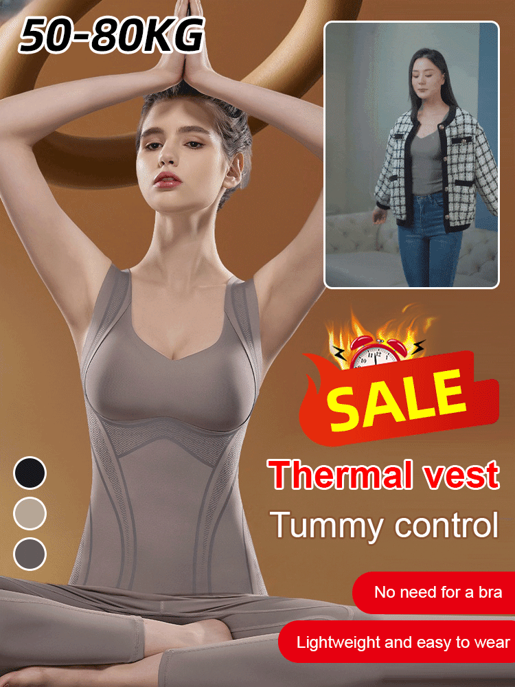 Liquid Seamless Tummy Tightening Mulberry Silk Thermal Vest