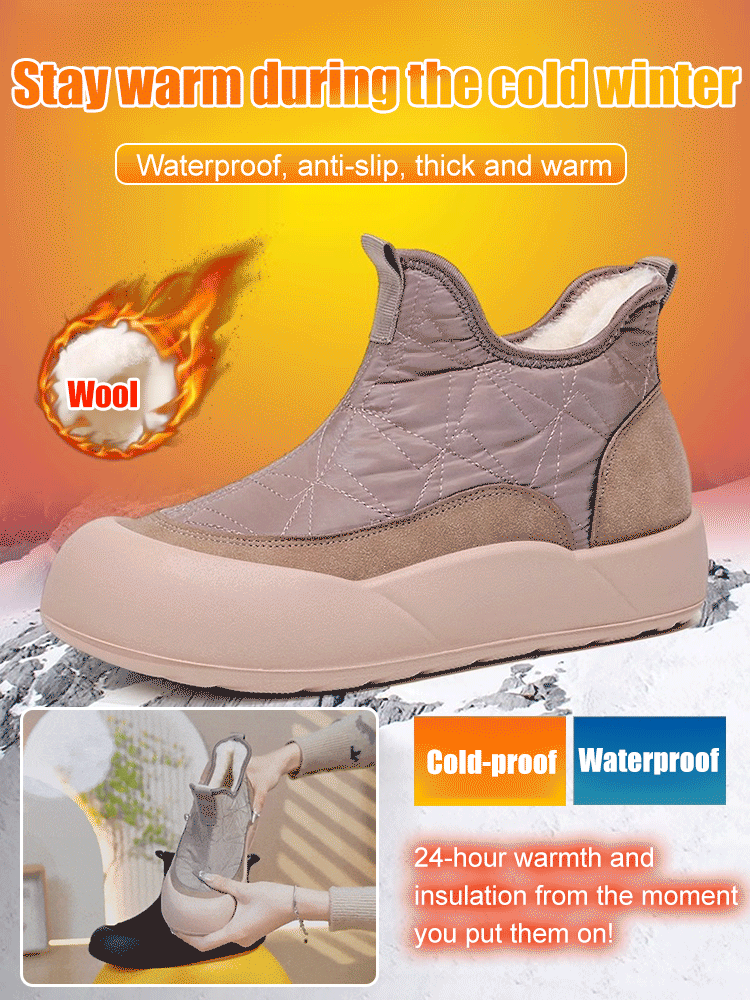 Winter warm sheep wool snow boots