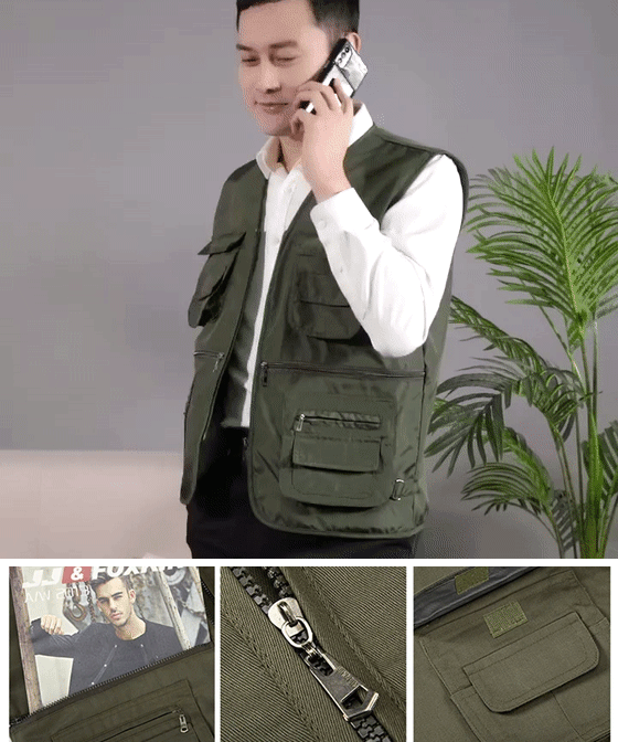 Multi-pocket fishing photography undershirt