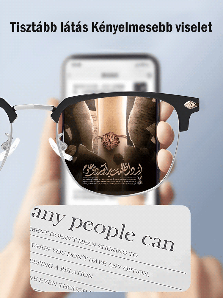 Titán keretes presbyopia szemüveg