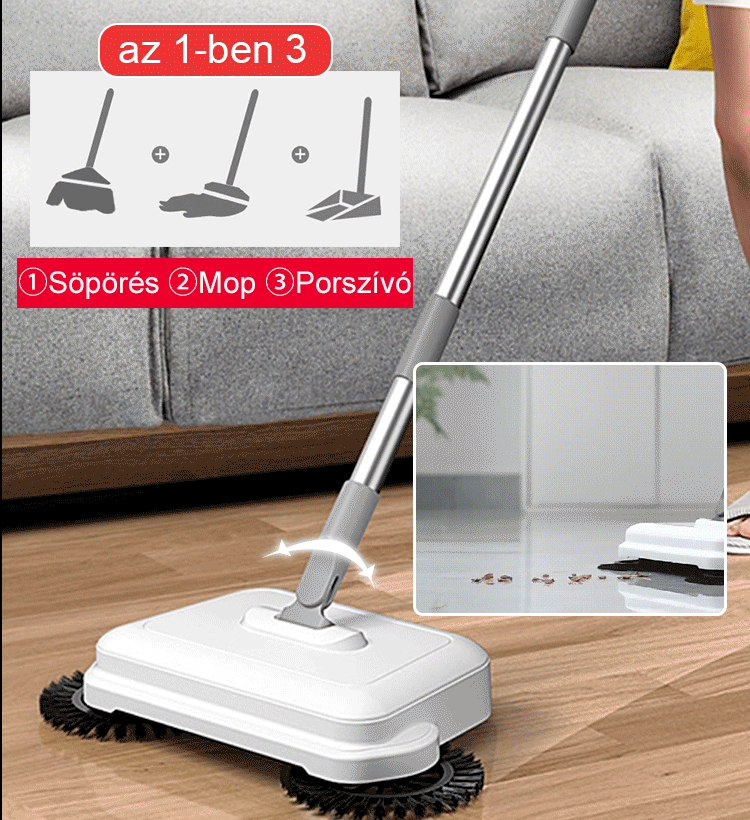 3 az 1-ben push kézi porszívó