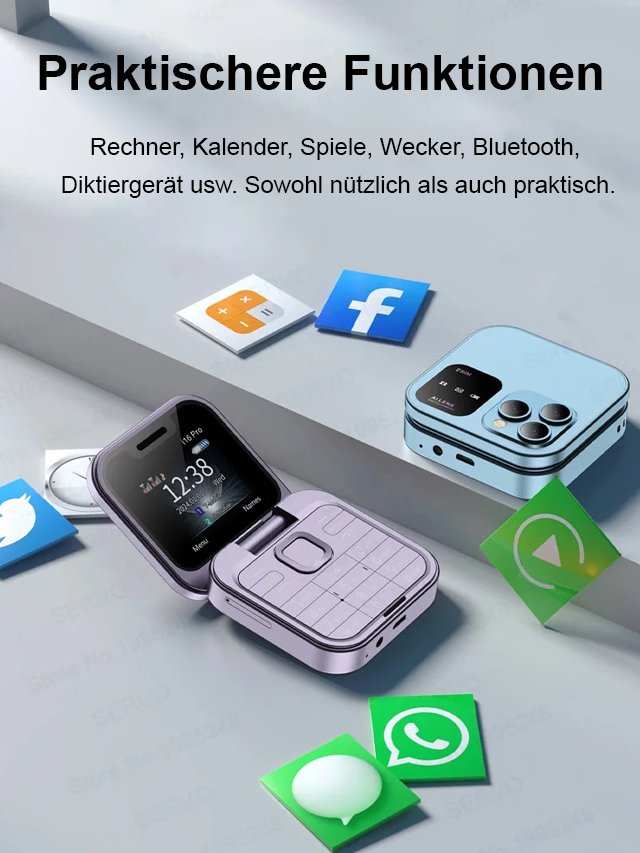 Klappbares Telefon mit Flip Button