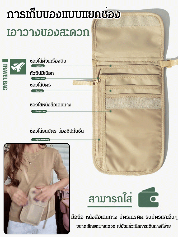 กระเป๋าใส่แฟ้มกันขโมยอเนกประสงค์