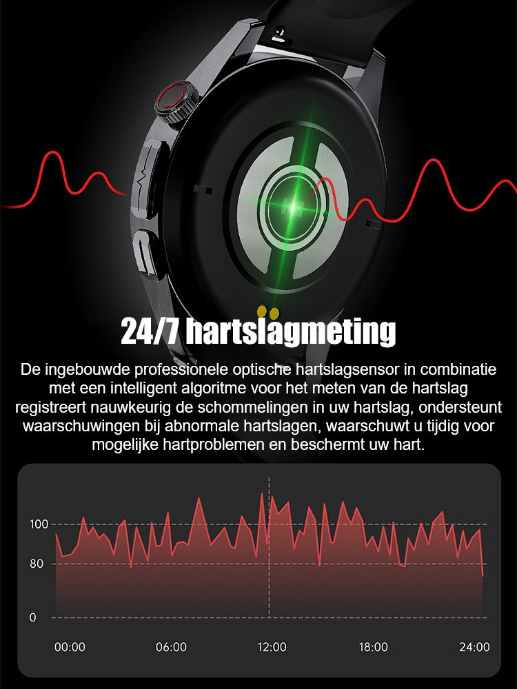 Stalen band Watch4 Pro bloedglucosehorloge