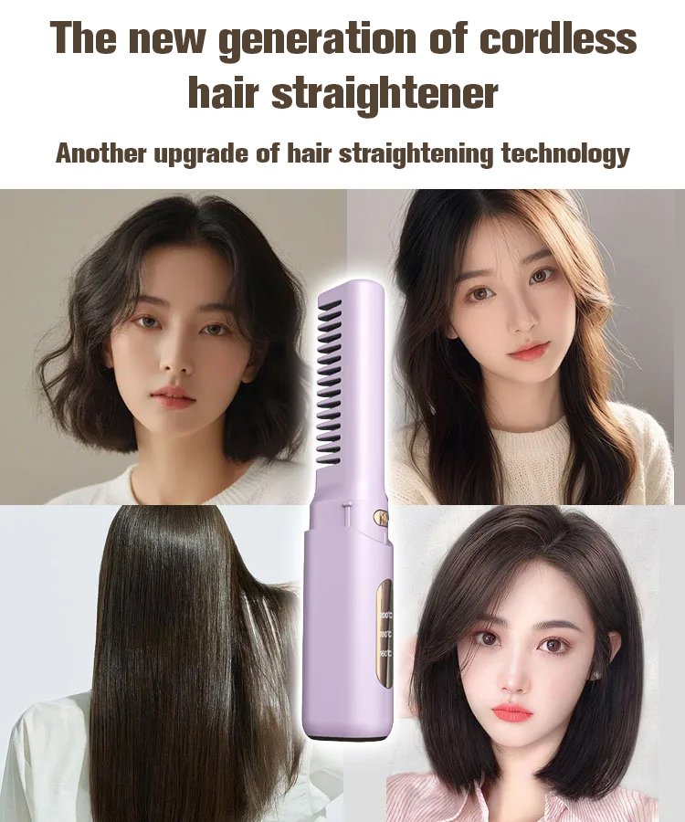 (Ionic Hair Straightener) Dual-Use Curling and Straightening Iron