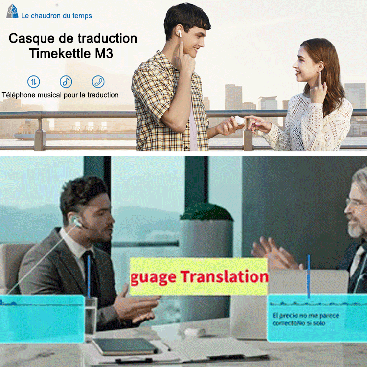 Traduction simultanée de 144 langues Casques Bluetooth