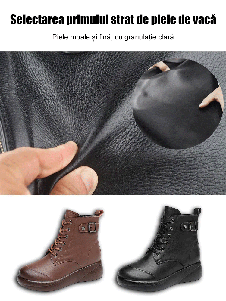 Cizme de iarnă pentru femei din piele de oaie.