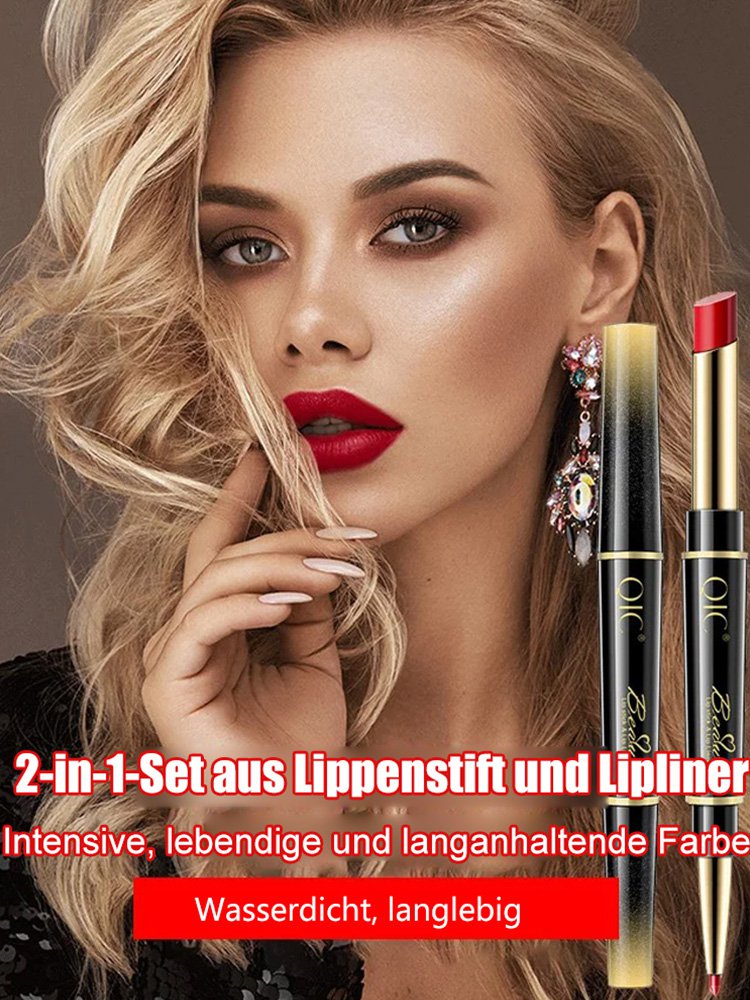 Set aus Lippenstiften und Liplinern 2 in 1