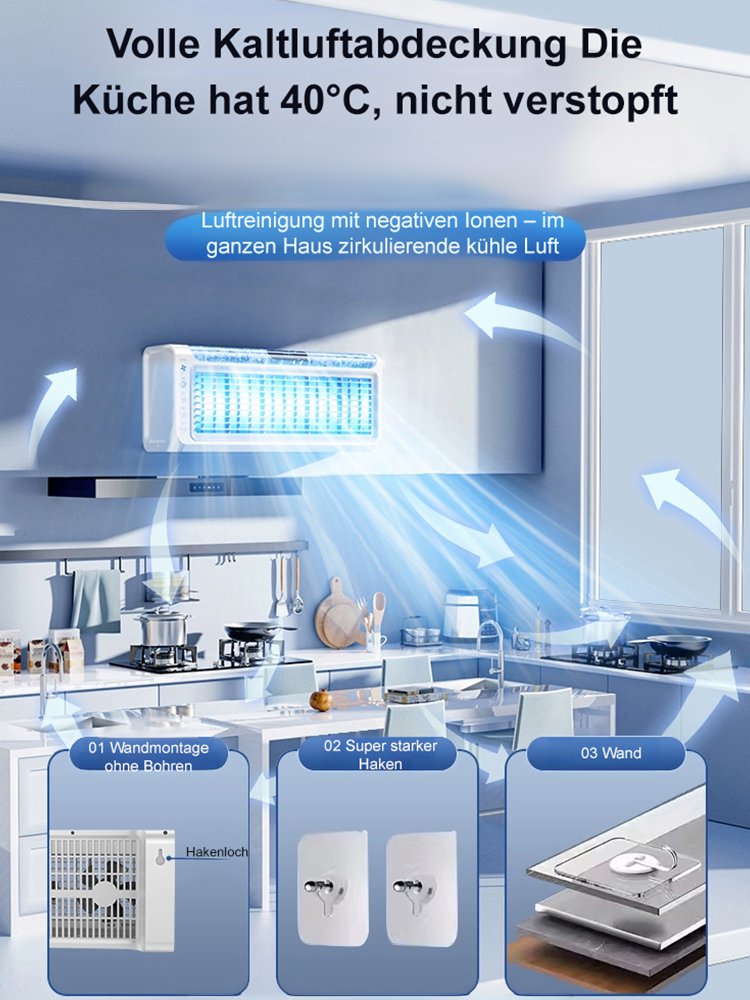 Wandmontierte Warm- und Kaltklimaanlage für den Haushalt