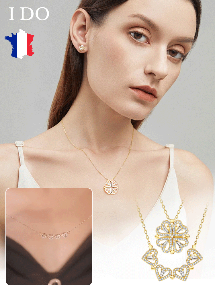 Love Folding Creative Clover Necklace