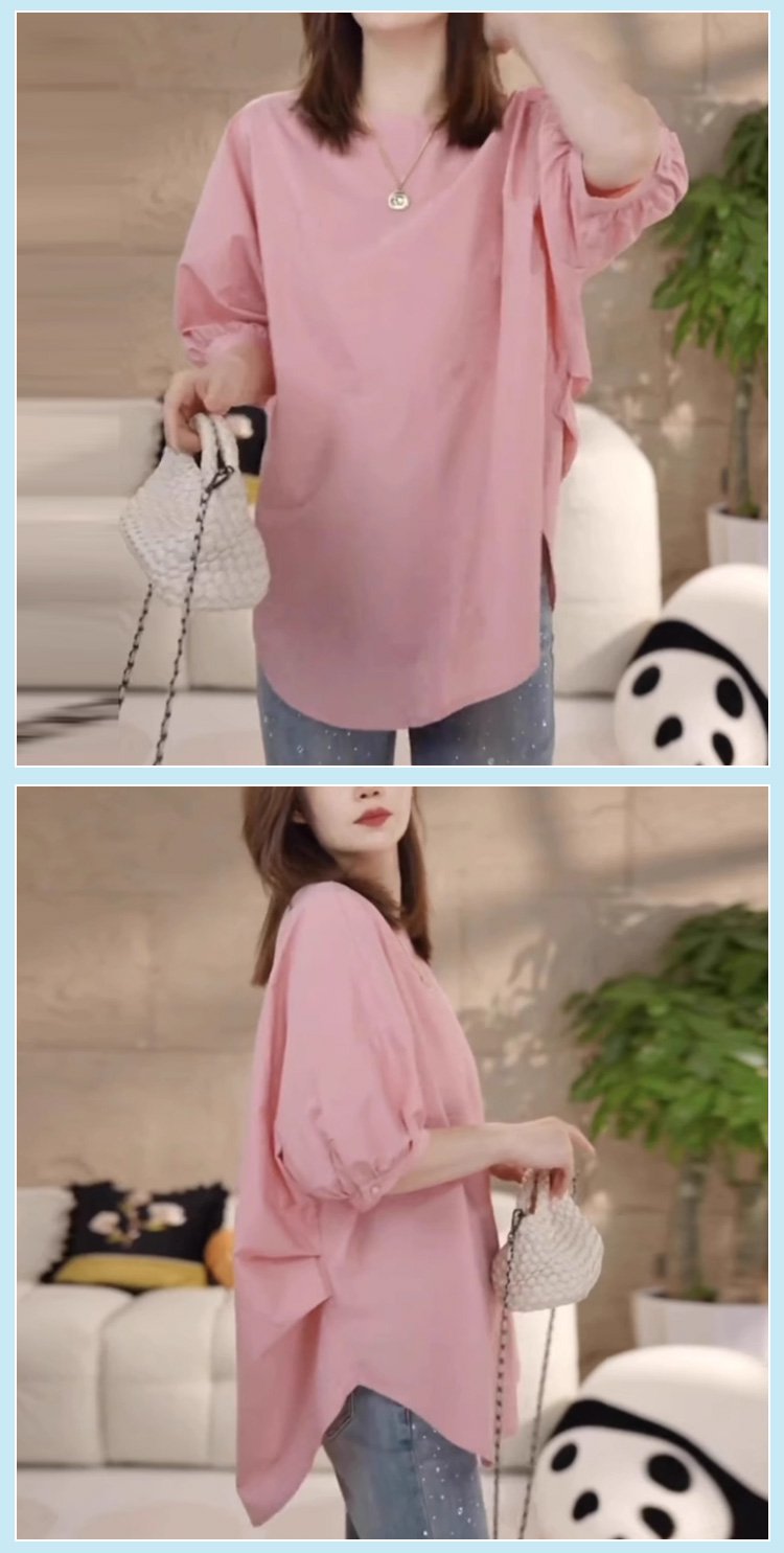 背面から見たオーバーサイズシャツ