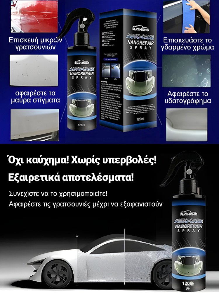 Αεροζόλ επισκευής νανομέτρων αυτοκινήτων