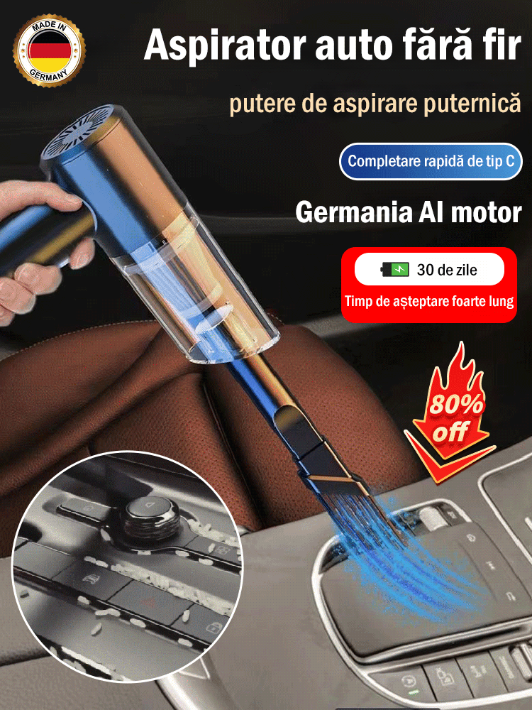 Aspirator portabil multifuncțional pentru mașină