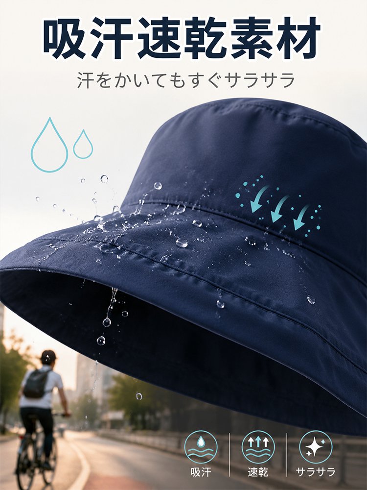 UV対策バケットハット