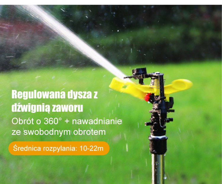 Precyzyjne podlewanie roślin z zraszaczem ogrodowym