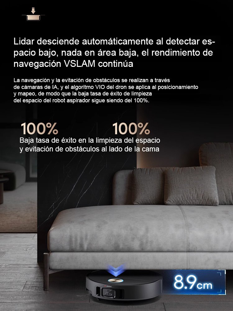 Robot barrido esterilizador potente y de bajo ruido