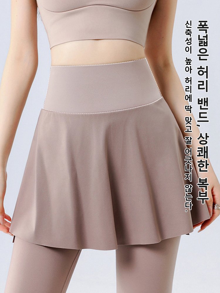 슬림핏 힙업 하이웨스트 요가 치마바지