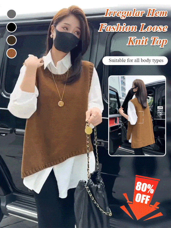 New irregular design vest knit top