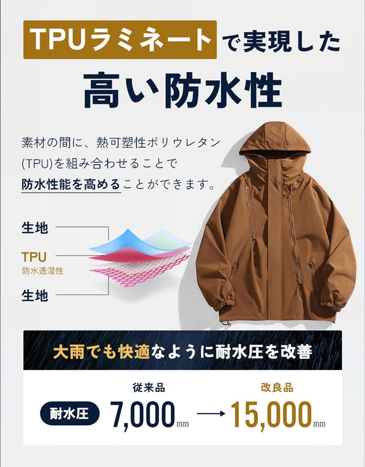 男女兼用マウンテンパーカー