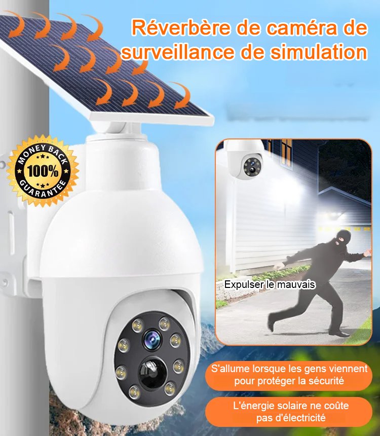 Caméra de surveillance simulée pour lampadaire