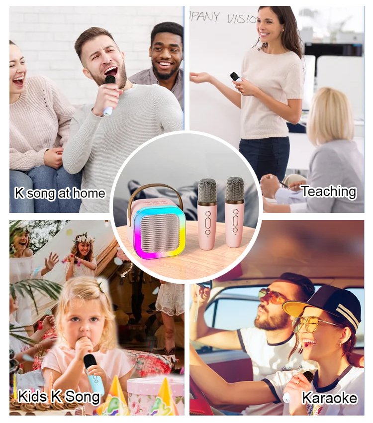 Portable Wireless Karaoke Speaker with Mic