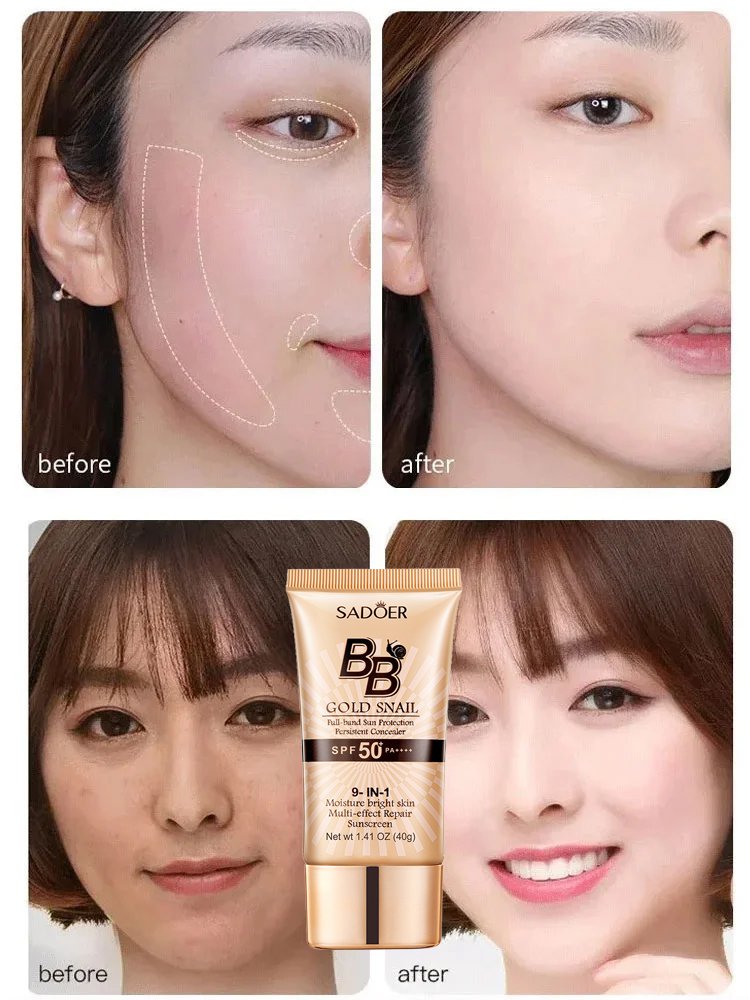 ครีมบีบีกันแดดปกปิดจุดด่างดำสูตรหอยทาก