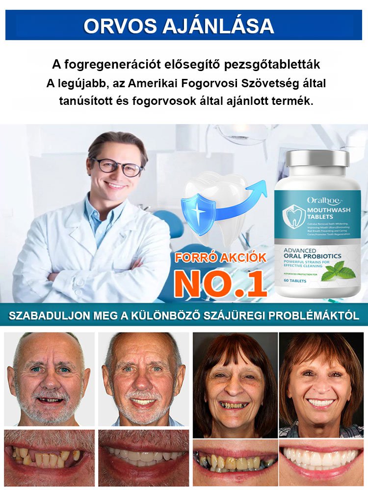 Pezsgőtabletták a fogak regenerálására