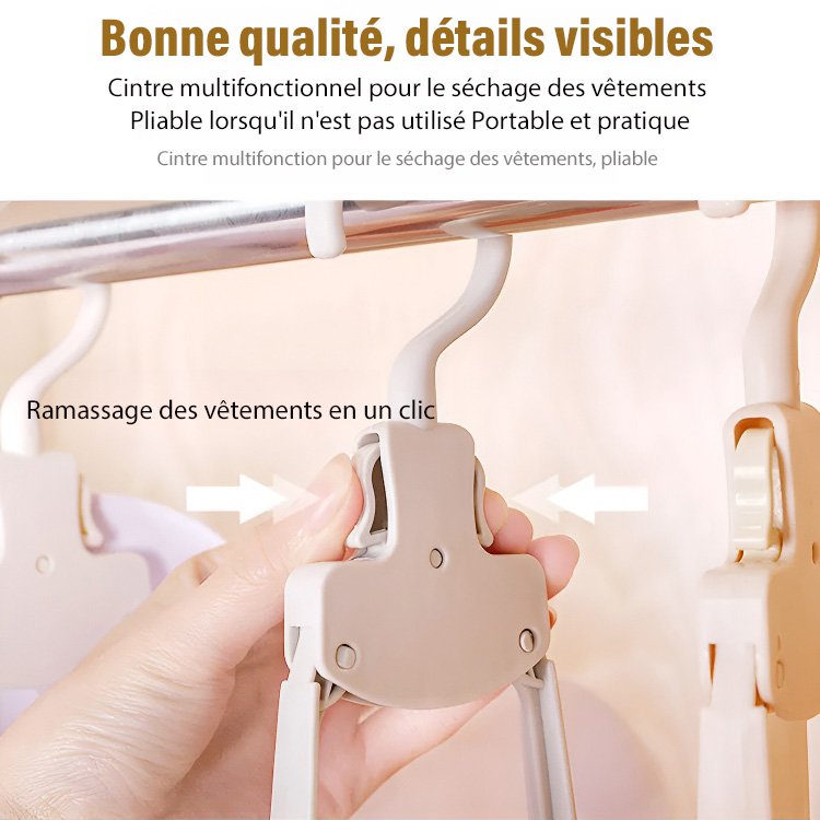 Cintre magique à élargissement automatique du rebond