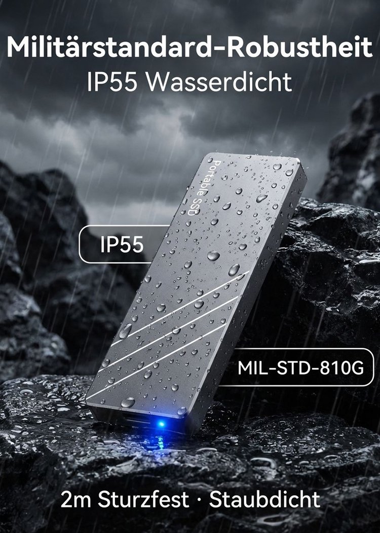Hochgeschwindigkeits verschlüsseltes Mini tragbares Festplattenlaufwerk