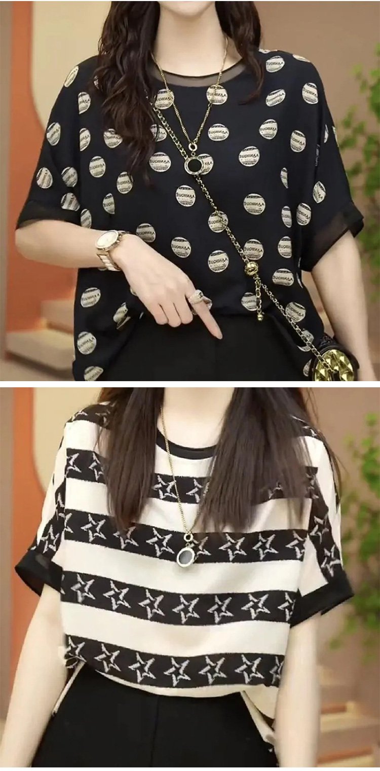 トレンド感あふれる5分袖レディースブラウス