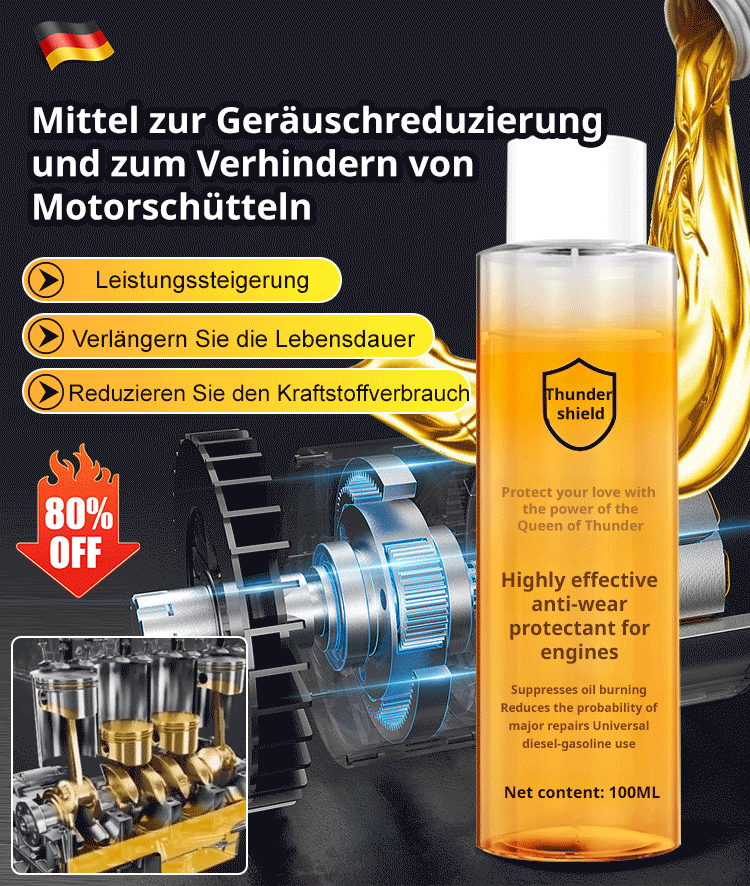 Hochwirksames Verschleißschutz- und Schutzmittel für Motoren