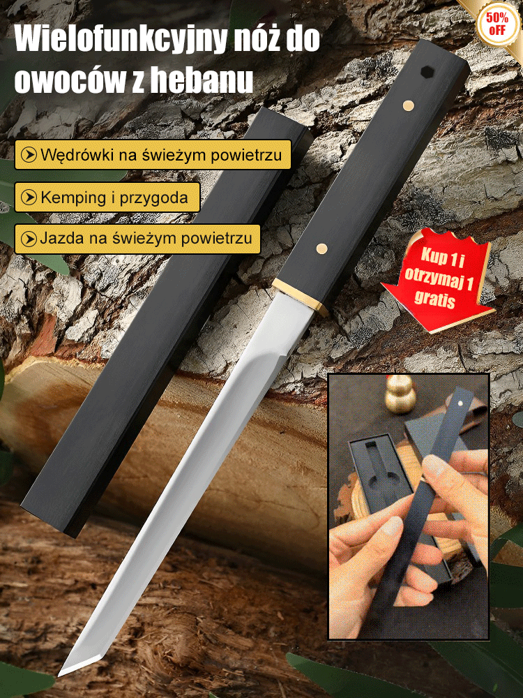 Wielofunkcyjny nóż do owoców z hebanu