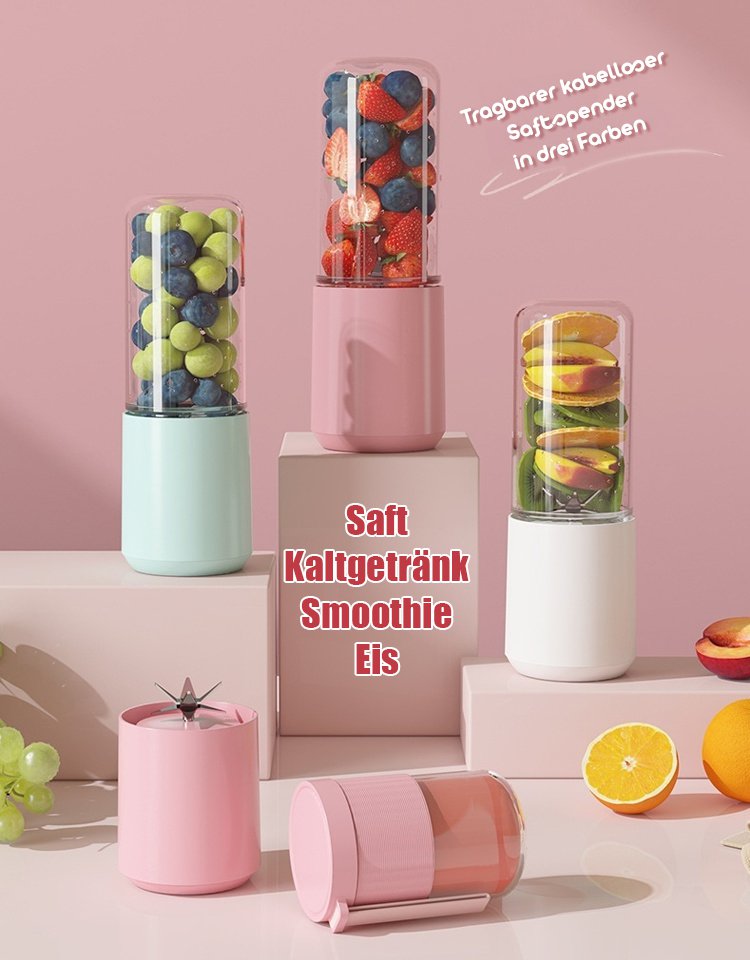 Tragbarer, wiederaufladbarer Saftbecher