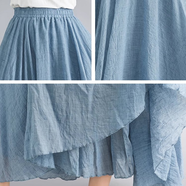 綿麻ロングスカート