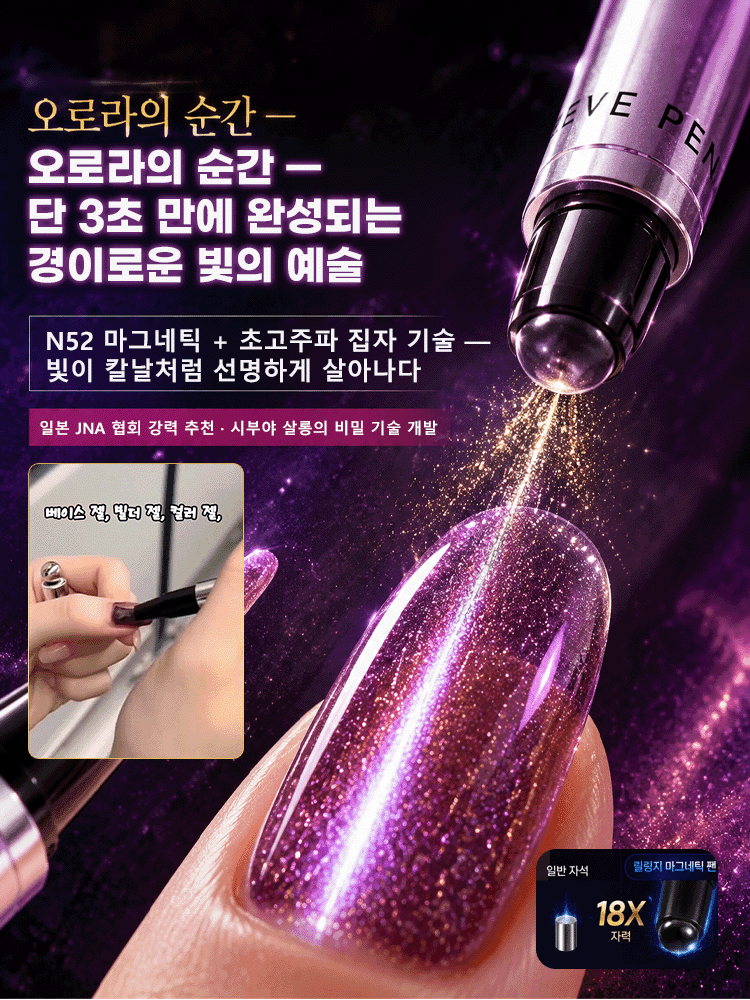 [3초완성] 6-in-1각질 케어·거스러미 방지 캣아이 네일 펜