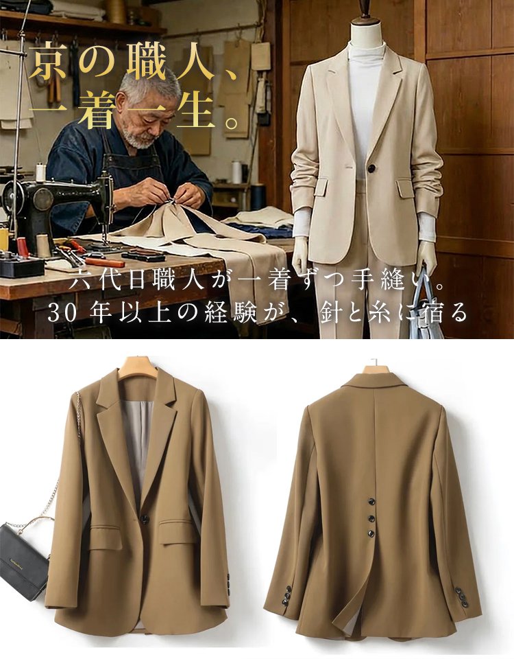 薄手で落ち感のあるミニマルテーラード