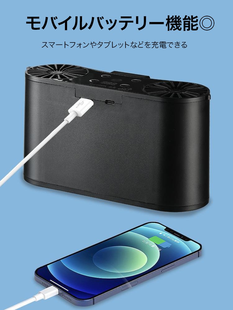 【工業用強風】携帯型腰掛け扇風機