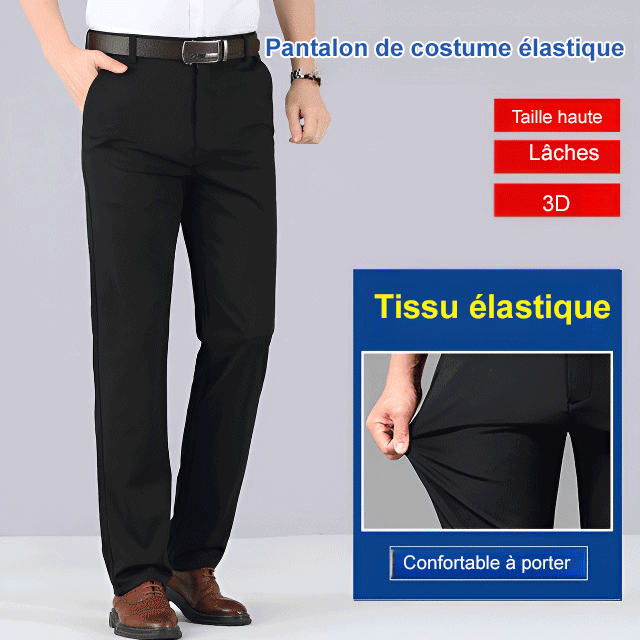 Pantalon de costume élastique
