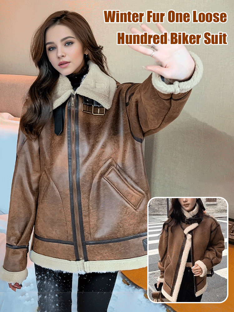 Winter Fur Integrated Versatile Motorcycle Jacket