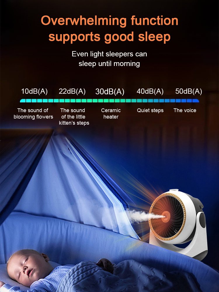 [Like a spring breeze] Silent household spray hot and cold dual-purpose air heater