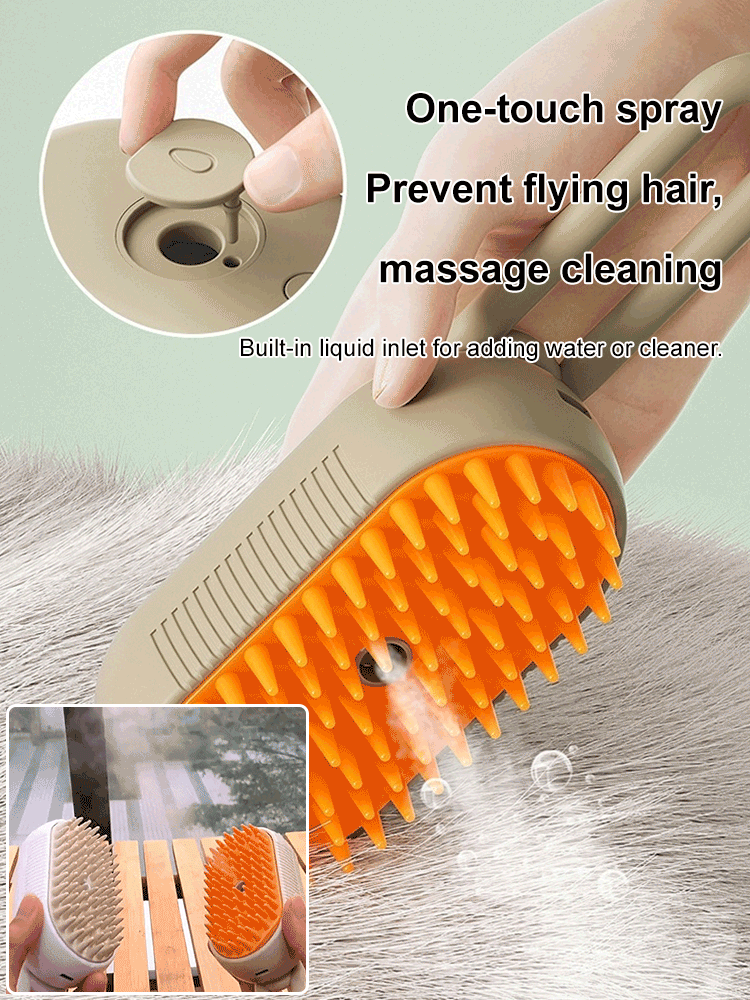 Pet Steam Grooming Brush