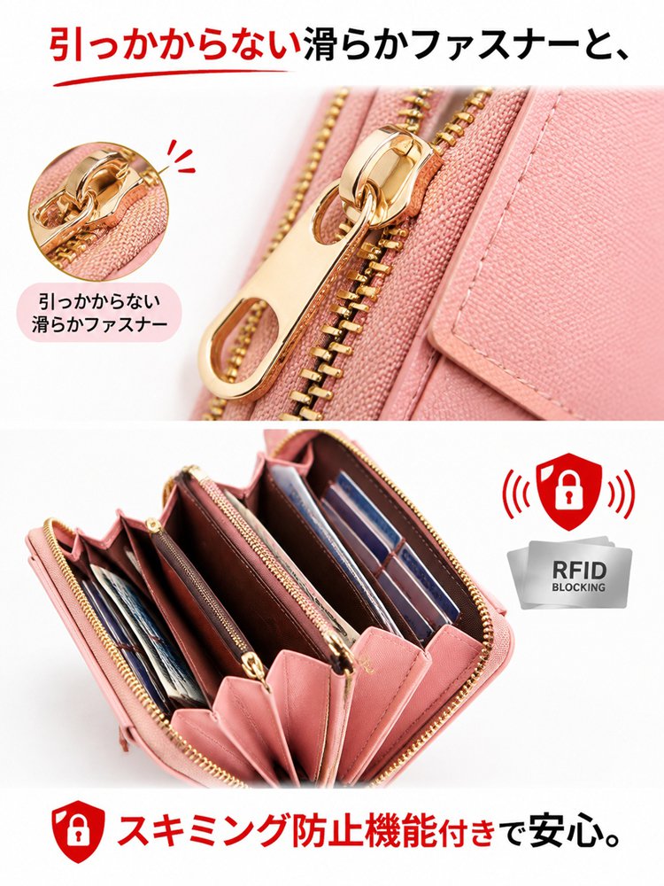 【百年の革工房】タッチ操作対応多収納ショルダーバッグ