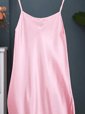 Ice silk halter nightgown