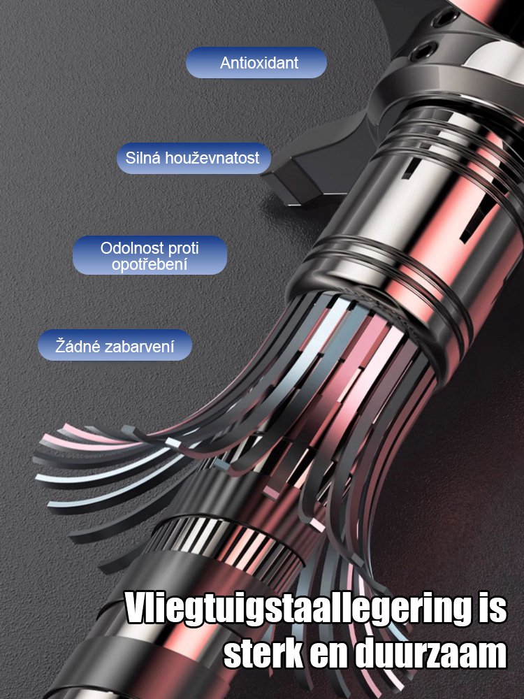 Alloy stalen weerstandsslot multifunctionele telescopische wandelstok voor buitengebruik