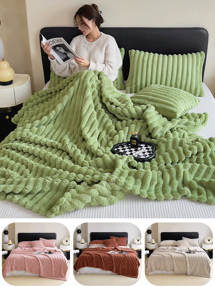 【 零下20℃でも5分以内にぐっすり眠れる】イタリア輸入のベビー用超細フランネル毛布✨保温能力はオーストラリア高級ウールの3倍である