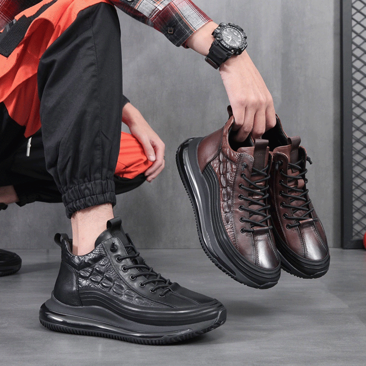 Ιταλικά ανδρικά παπούτσια αναψυχής με σχέδιο κροκόδειλου