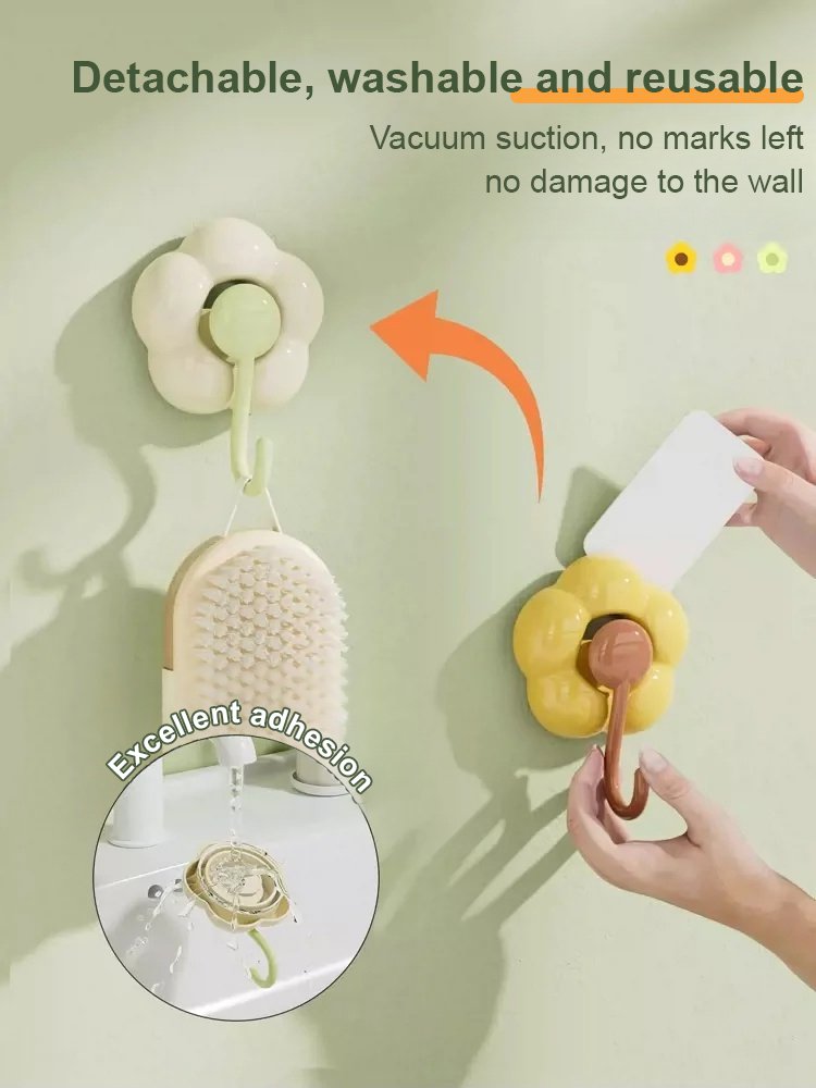 Strong load-bearing flower suction cup hook