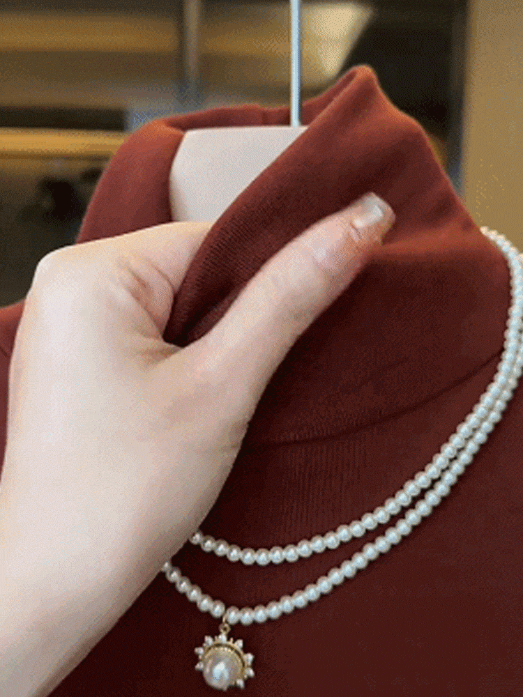 하이퀄리티 폴라폴리스 긴팔 니트 스판 레깅스