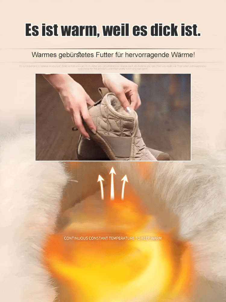 Gefütterte, knöchelhohe Schneestiefel